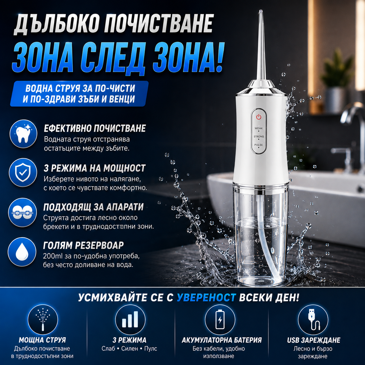 Преносим Орален Иригатор AquaDent™