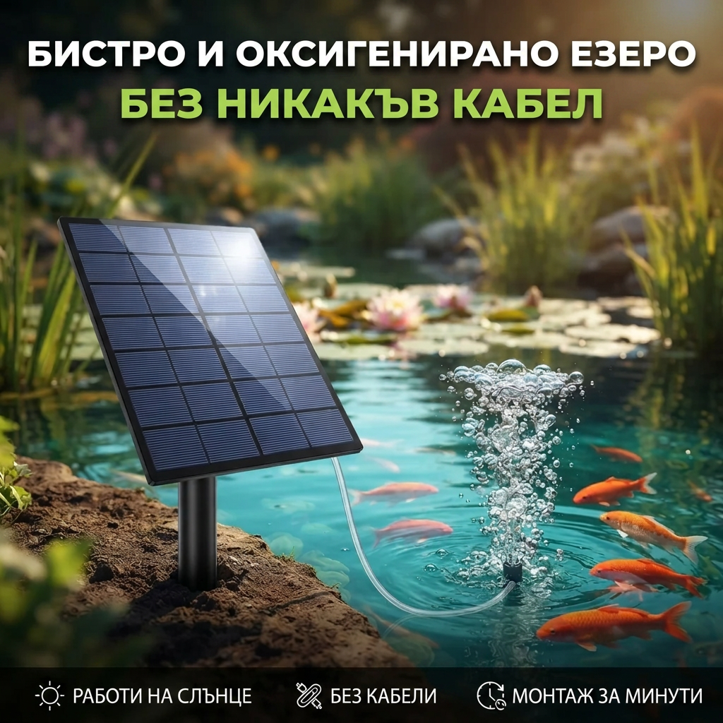 Слънчев аератор за езерце PondAir™