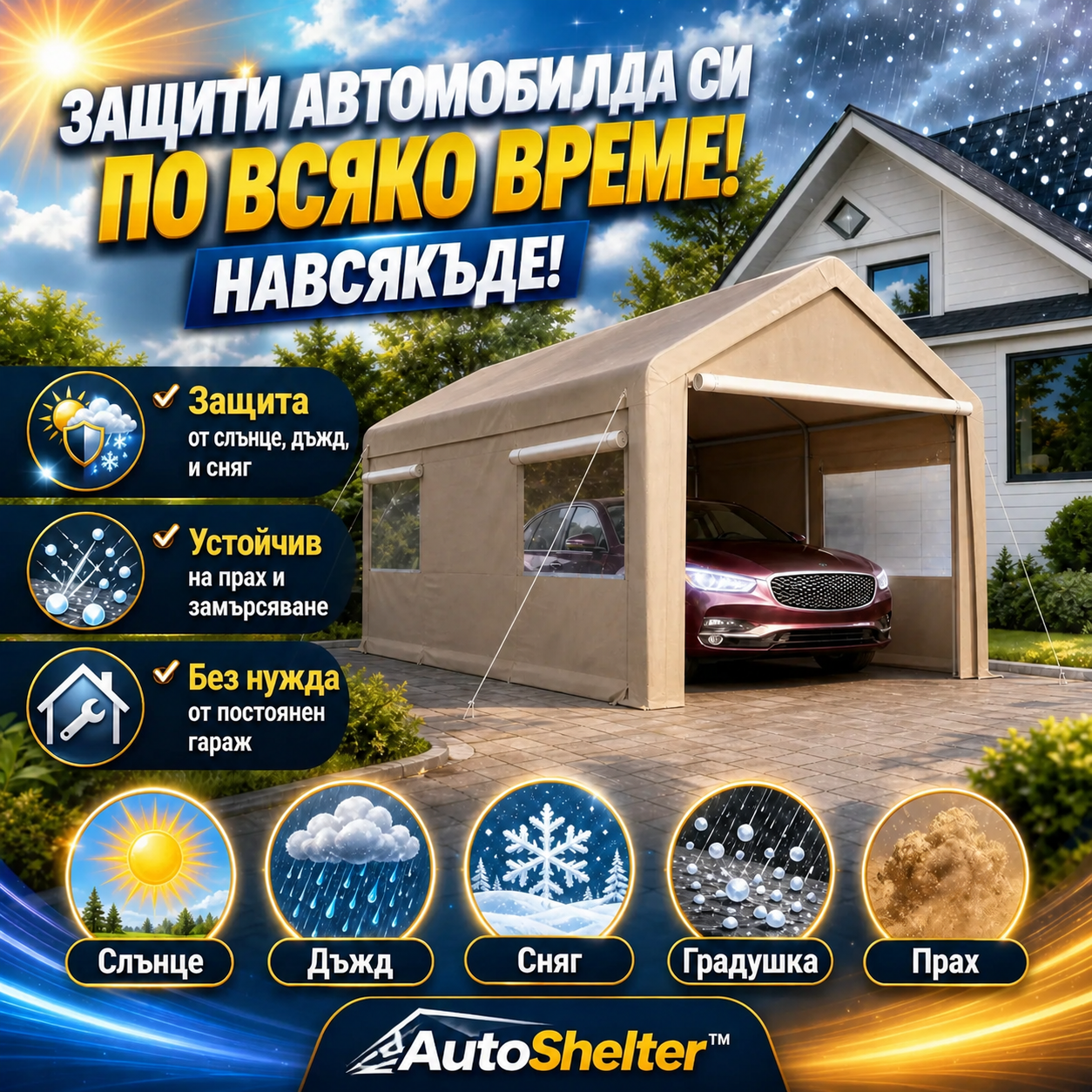 Преносим Гараж AutoShelter™
