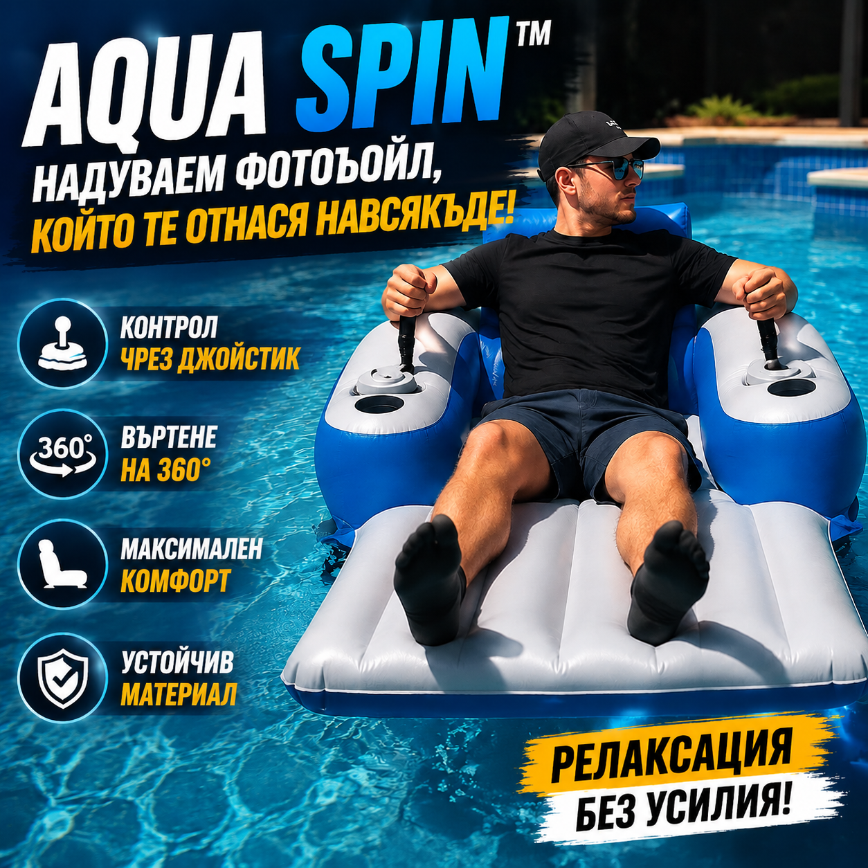 Електрически Надуваем Фотьойл AquaSpin™
