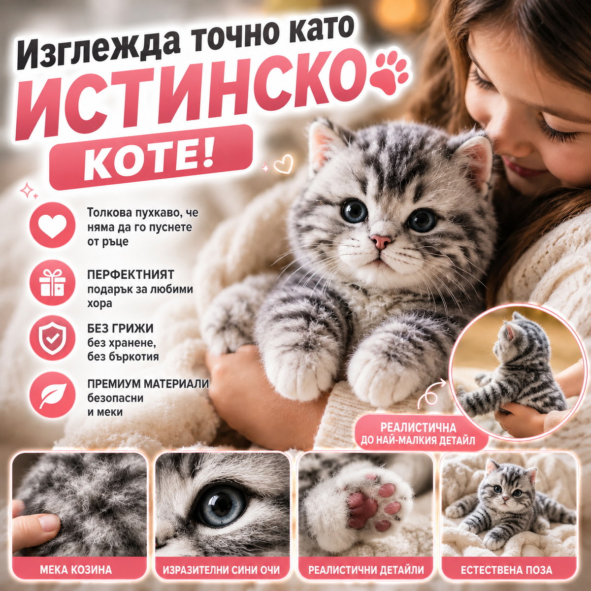 Комплект 1+1 Плюшено Коте KittyLove™